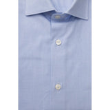 Elegante camicia da colletto francese a blu chiaro