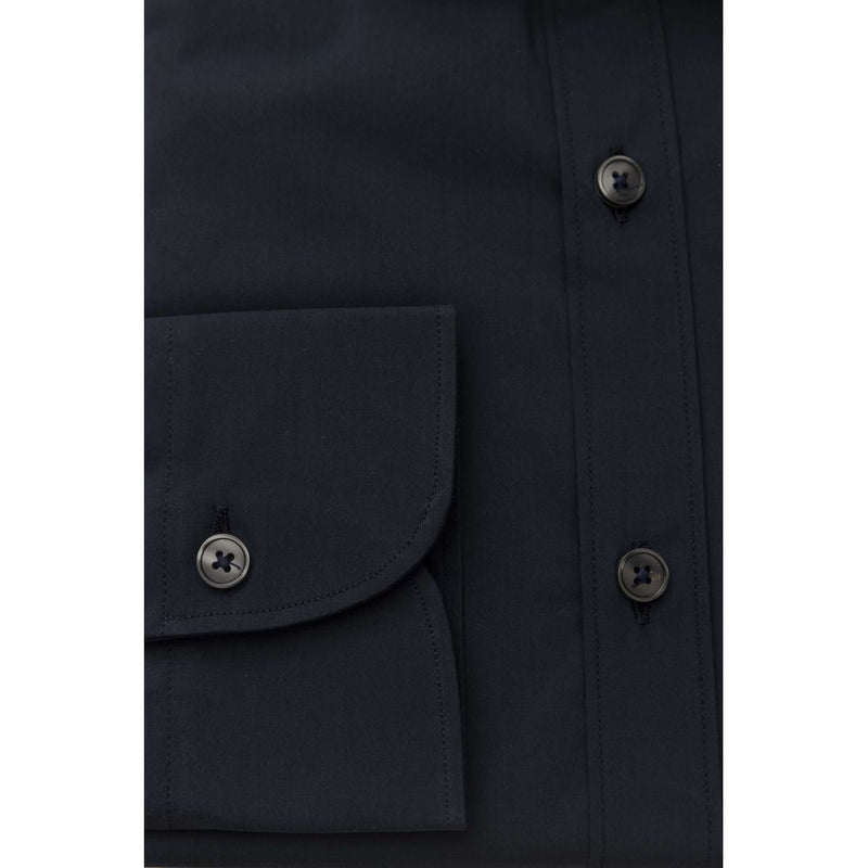 Camicia da colletto francese in forma slim in blu in blu