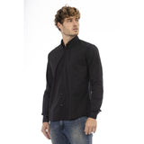 Black Cotton Mens Shirt