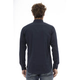 Blue Cotton Men Shirt