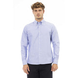 Blue Cotton Men Shirt