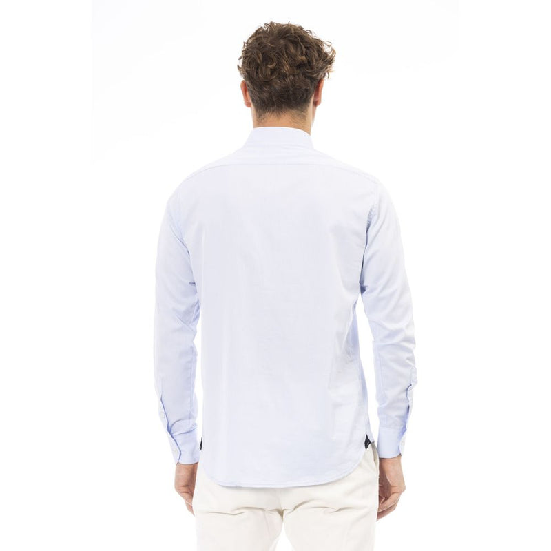 Elegante camicia italiana azzurra