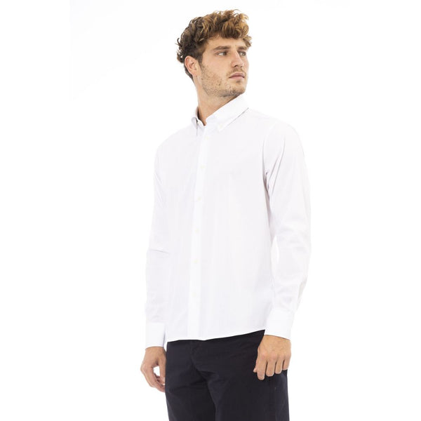 Chemise de mélange de coton blanc croustillant