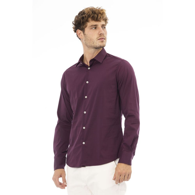 Red Cotton Men Shirt