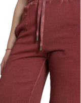 Chic Maroon High-T-T-Designer Sweatshorts