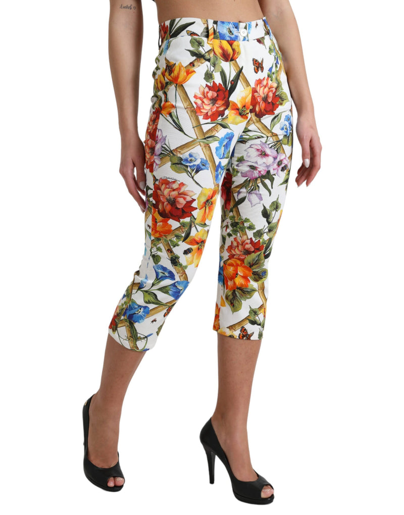 Pantalon de mode couché à taille haute florale