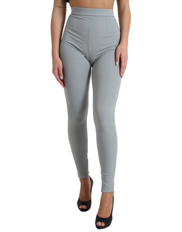 Elegantes leggings de cintura alta en gris