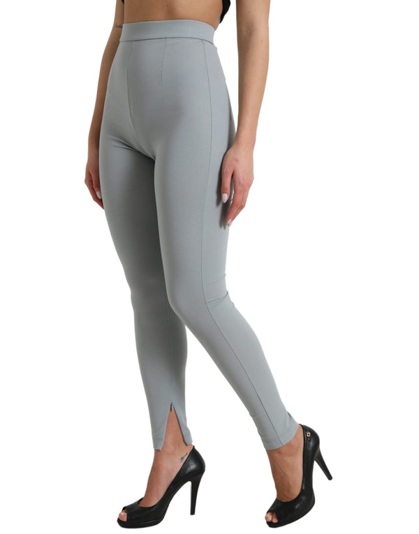 Elegantes leggings de cintura alta en gris