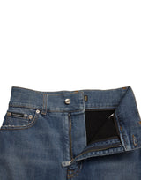 Pantalon maigre haute taille avec short en jean