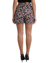 Shorts floraux à taille haute vibrante