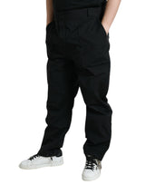 Elegantes pantalones rectos negros casuales