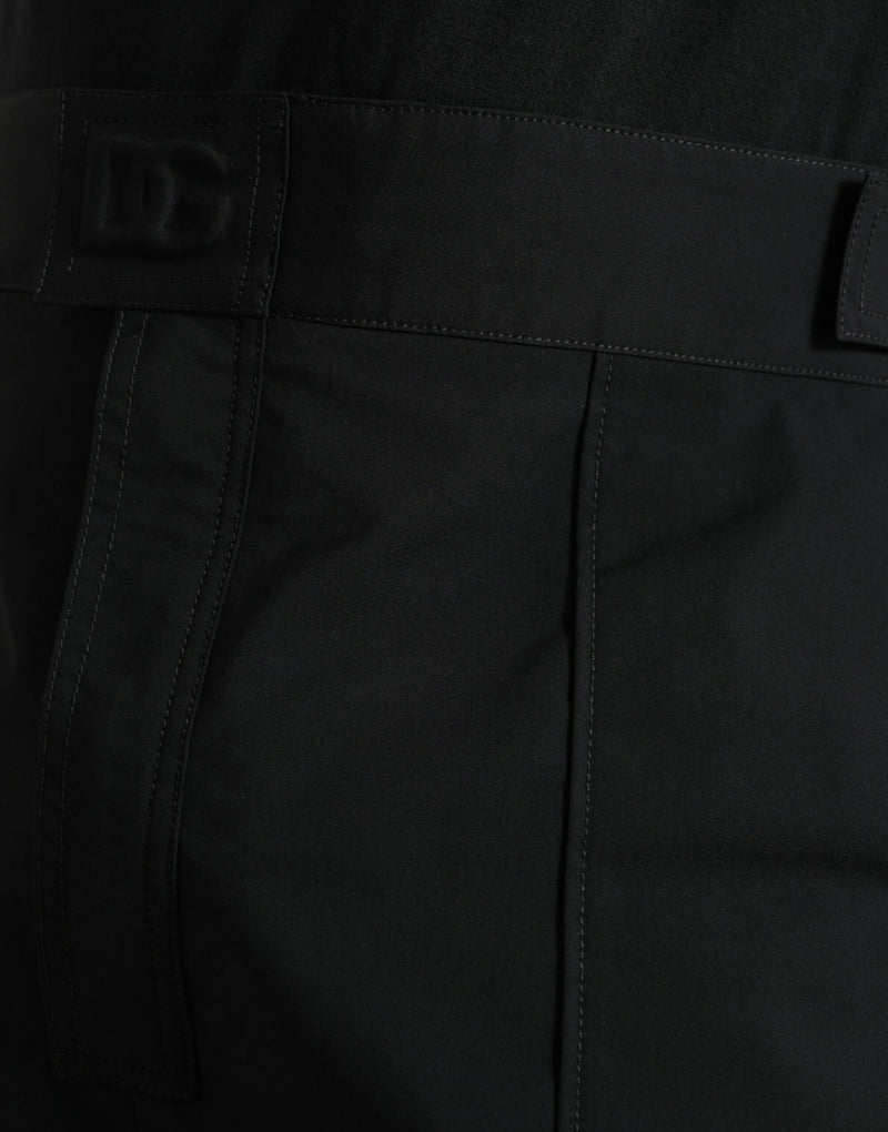 Élégant pantalon consécutif noir décontracté