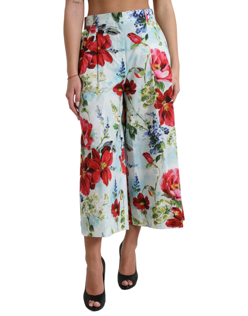 Floral High Waist Wide Pants