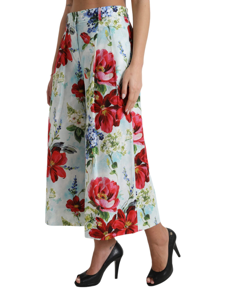 Blumenhosen mit hoher Taille mit hohen Beinhosen