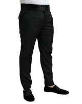 Pantalon de robe en laine élégant slim fit