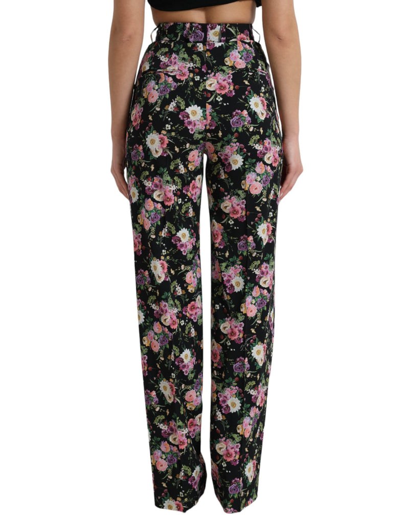 Floral High Waist Wide Pants