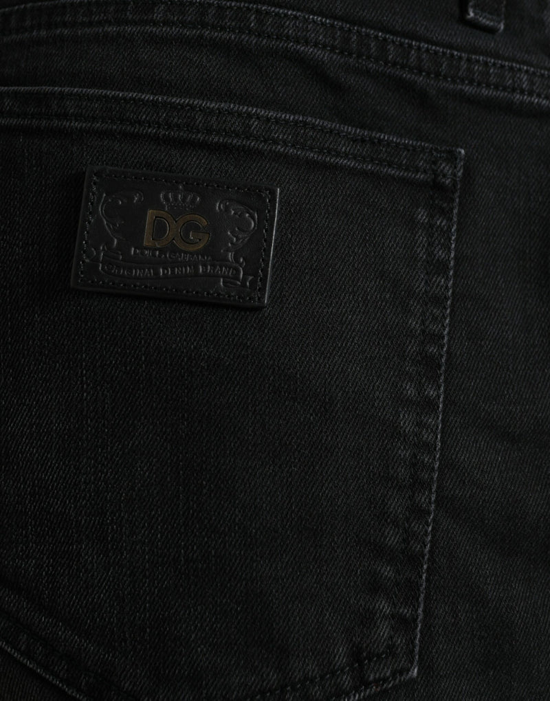 Chic Black Bermuda Denim σορτς