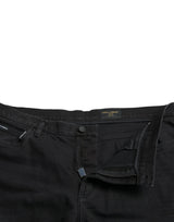 Pantalones cortos de mezclilla de bermudas negras elegantes