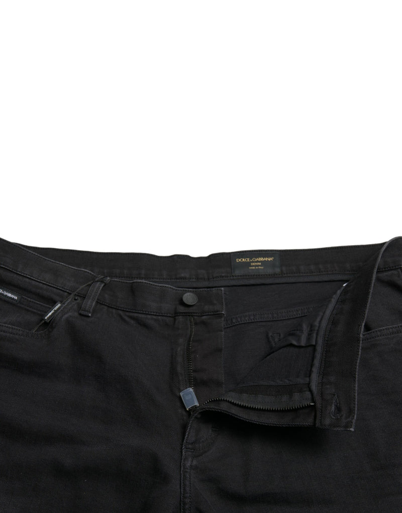 Pantalones cortos de mezclilla de bermudas negras elegantes