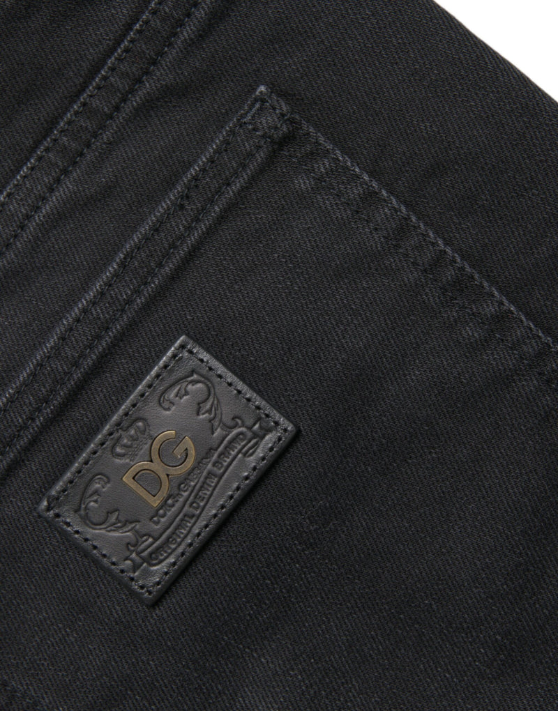 Chic Black Bermuda Denim σορτς