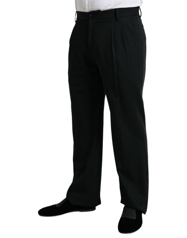 Elegante schwarze Wollkleiderhose