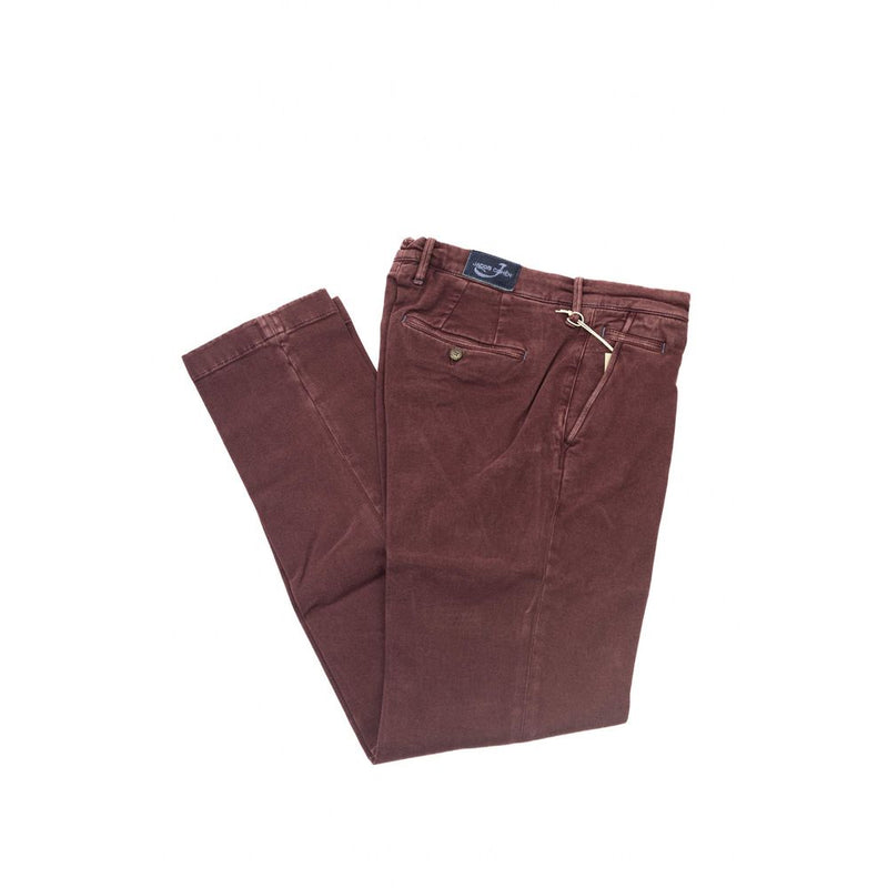 Pantalon de modèle chino élégant Bourgogne