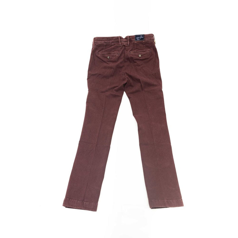 Eleganti pantaloni modello Borgogna Chino