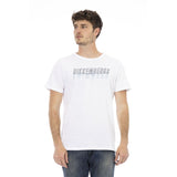 T-shirt de coton blanc croustillant avec détail imprimé