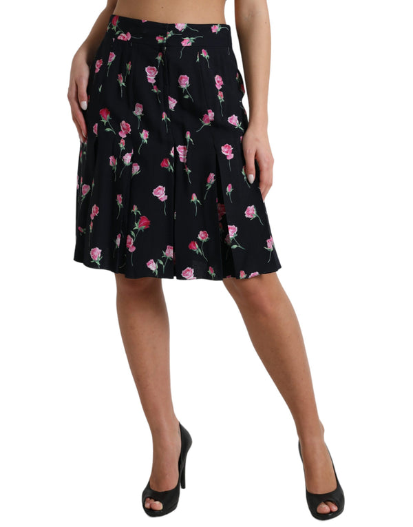 Eleganter blumiger A-Line-Knie-Langenrock