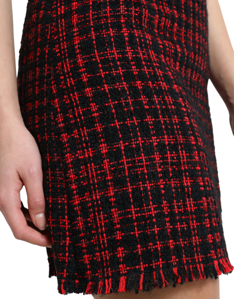 Mini jupe en taille haute tartan en taille tartan