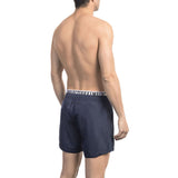 Elegante blaue Schwimmshorts mit Designerband