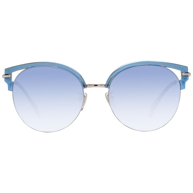 Lunettes de soleil de papillon chic gradient bleu