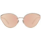 Lunettes de soleil en miroir ovale en or rose