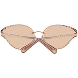 Lunettes de soleil en miroir ovale en or rose