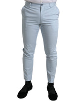 Pantalon skinny extensible en coton bleu ciel