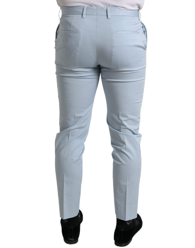 Pantalon skinny extensible en coton bleu ciel