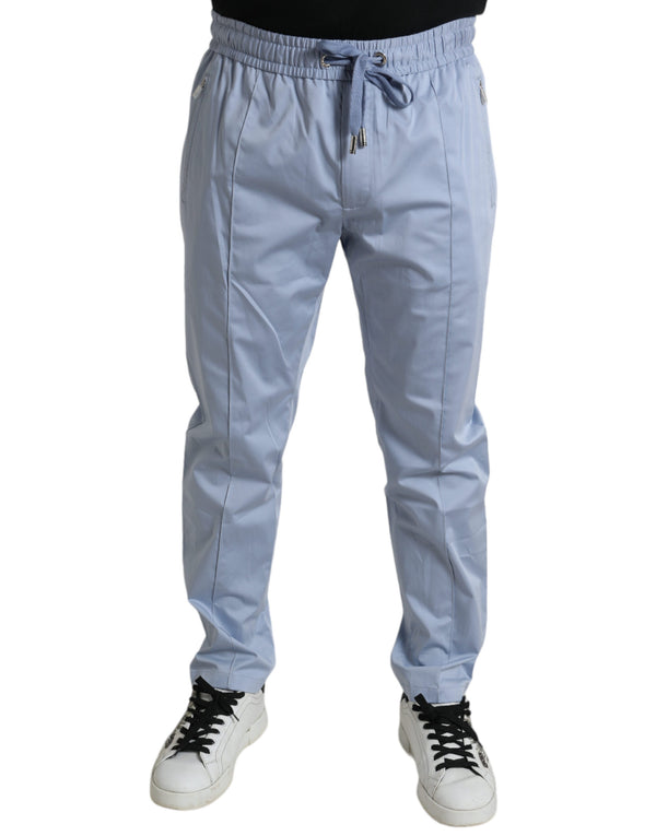 Eleganti pantaloni da jogger azzurro per uomini