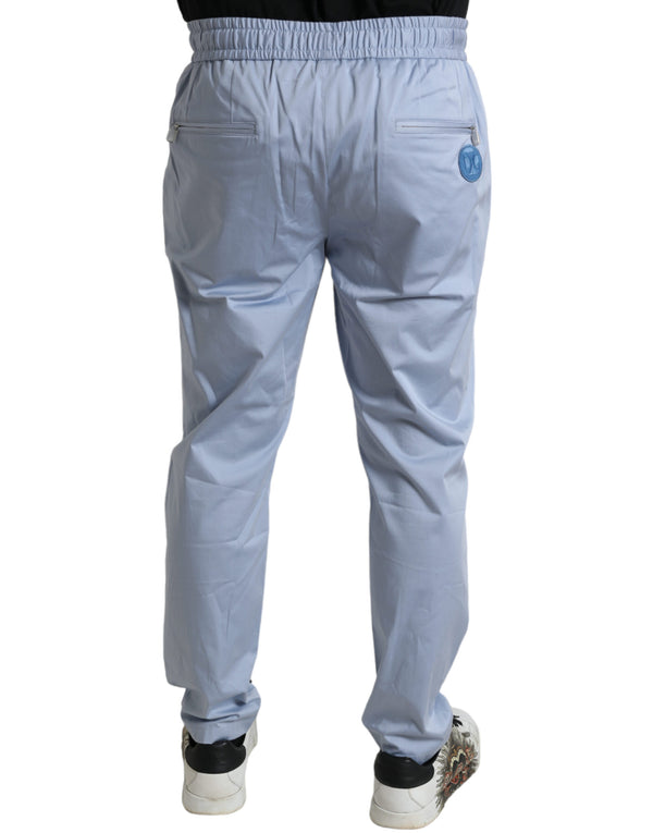 Eleganti pantaloni da jogger azzurro per uomini