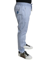 Eleganti pantaloni da jogger azzurro per uomini