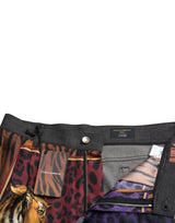 Multicolor Tiger Print Lose Jeans Jeans