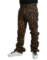 Chic Leopard Print Jogger Hosen