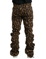 Pantalones de jogger de estampado de leopardo elegante