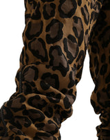 Chic Leopard Print Jogger Hosen