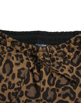 Chic Leopard Print Jogger Hosen