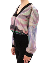 Chaqueta de blusa de seda multicolor