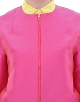 Elegante rosa Seidenmischjacke