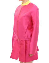 Elegante rosa Seidenmischjacke