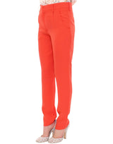 Pantalon de petit ami orange chic - Italien fabriqué