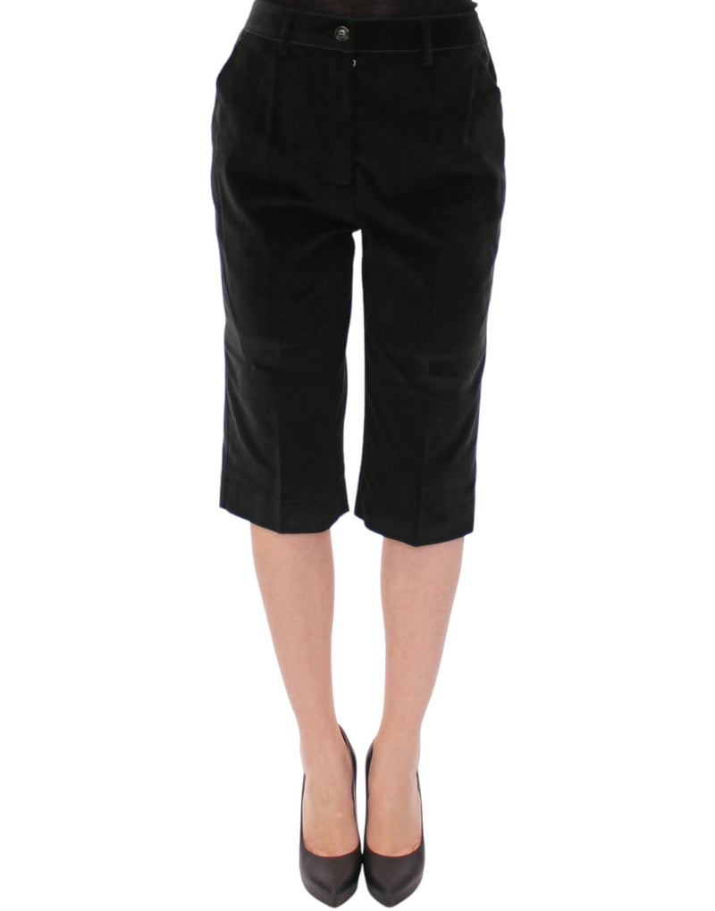 Eleganti pantaloncini neri designer