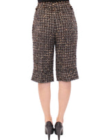 Elegante mehrfarbige Wollmischshorts